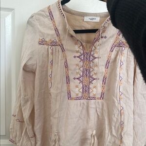 Isabel Marant Beige Embroidered Top